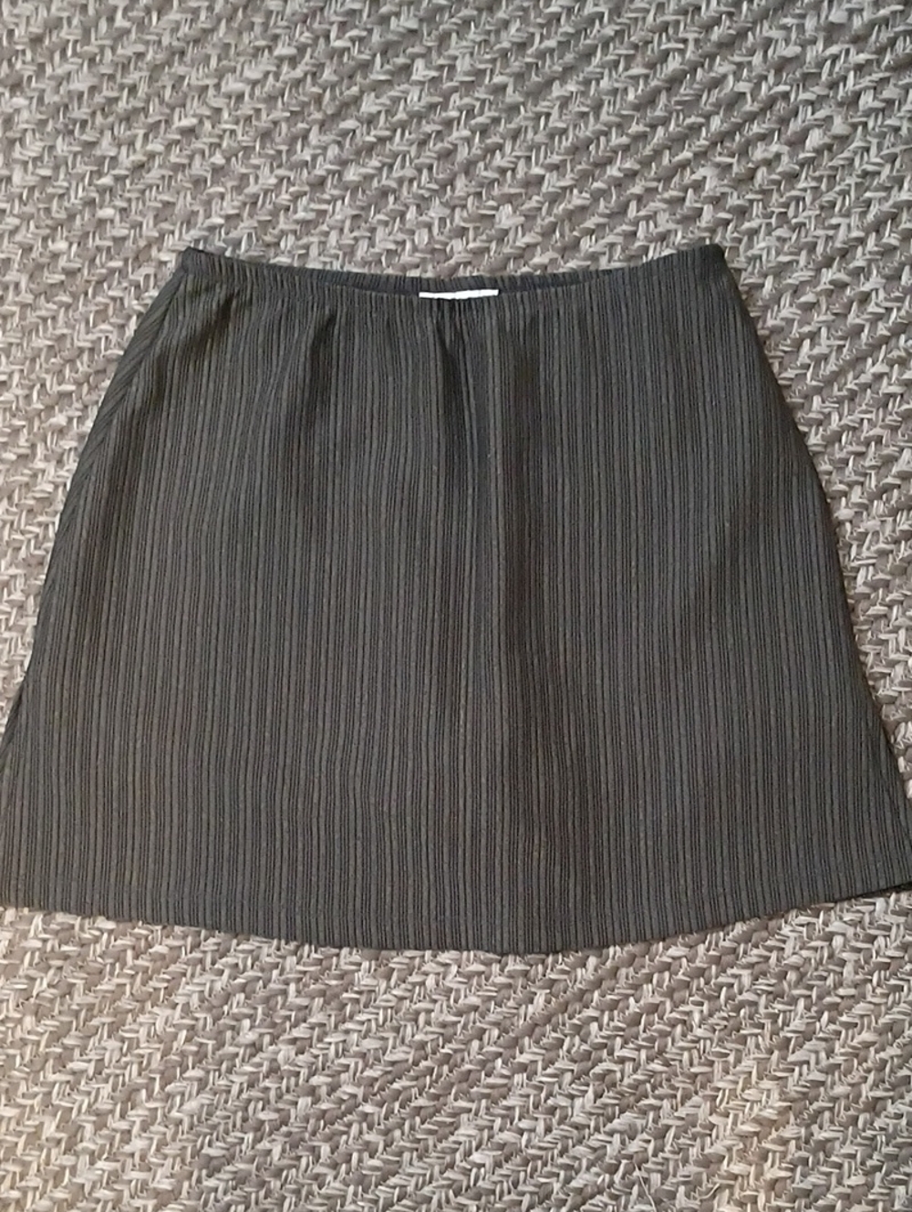 Mine Gray Mini Skort Size S Made in USA Black Underlayer Shorts Elastic Waist